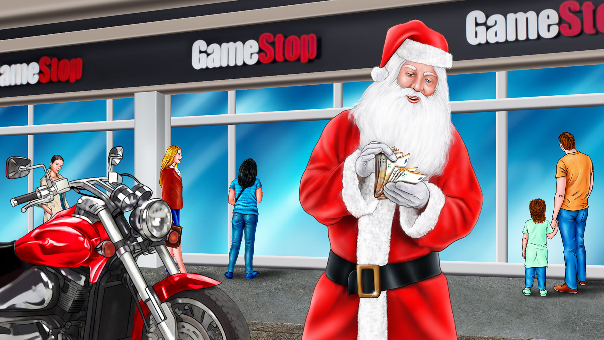 Storyboard GameStop Babbo Natale