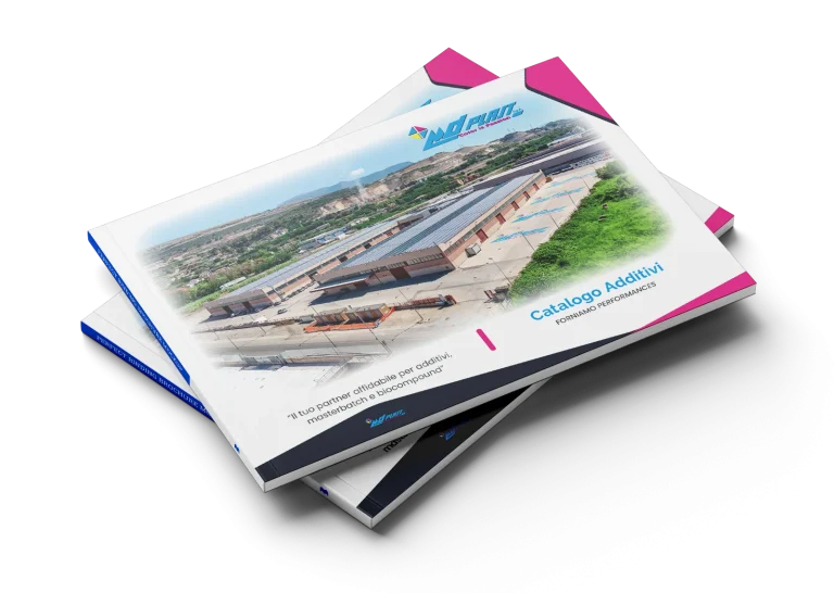 Copertina catalogo prodotti MD Plast mockup grafico